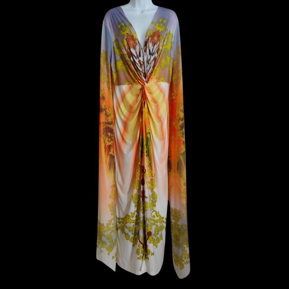 Venus Long Tropical Vacation Tropical Resort Cruise Ethereal Dress L Exotic - Picture 1 of 15